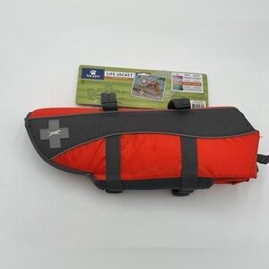 Dog Life Jacket Water Safety Vest by Top Paw - Neoprene Orange Medium 30-55 lbs